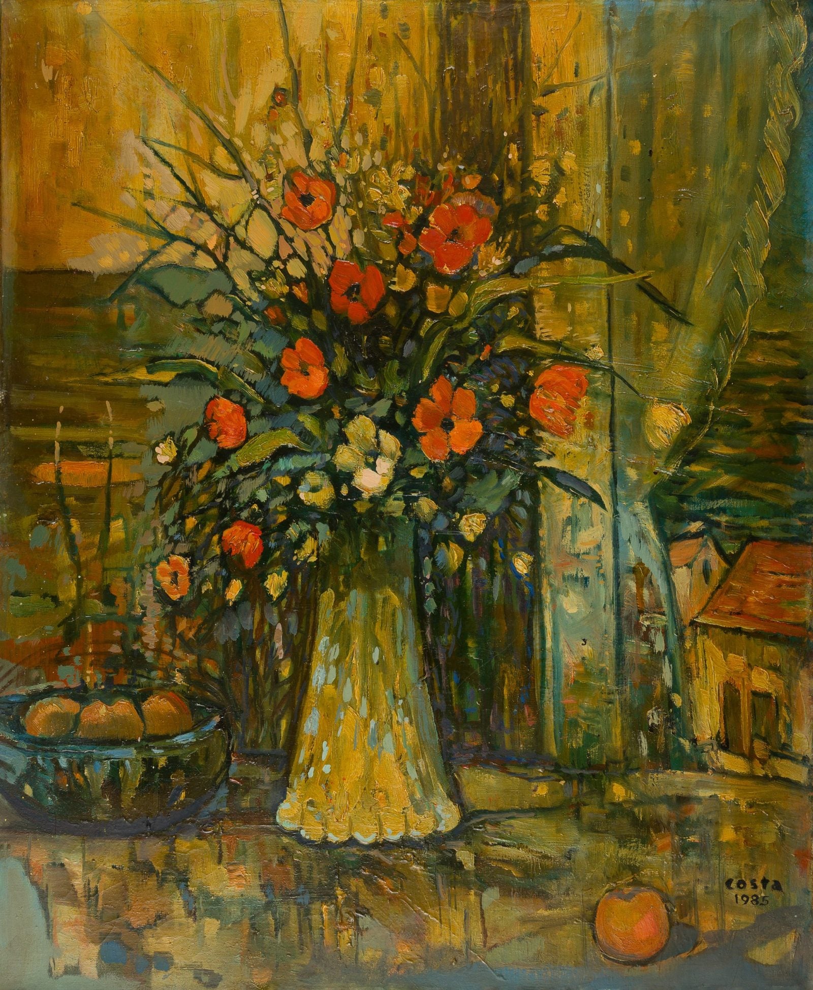 Bouquet des quatre saisons - Reproduction Peinture à l'huile
