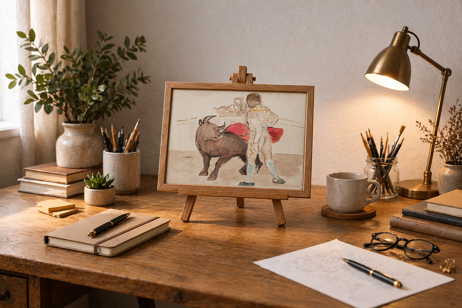 Tableau scène espagnole – Torrero en Habits de Lumière