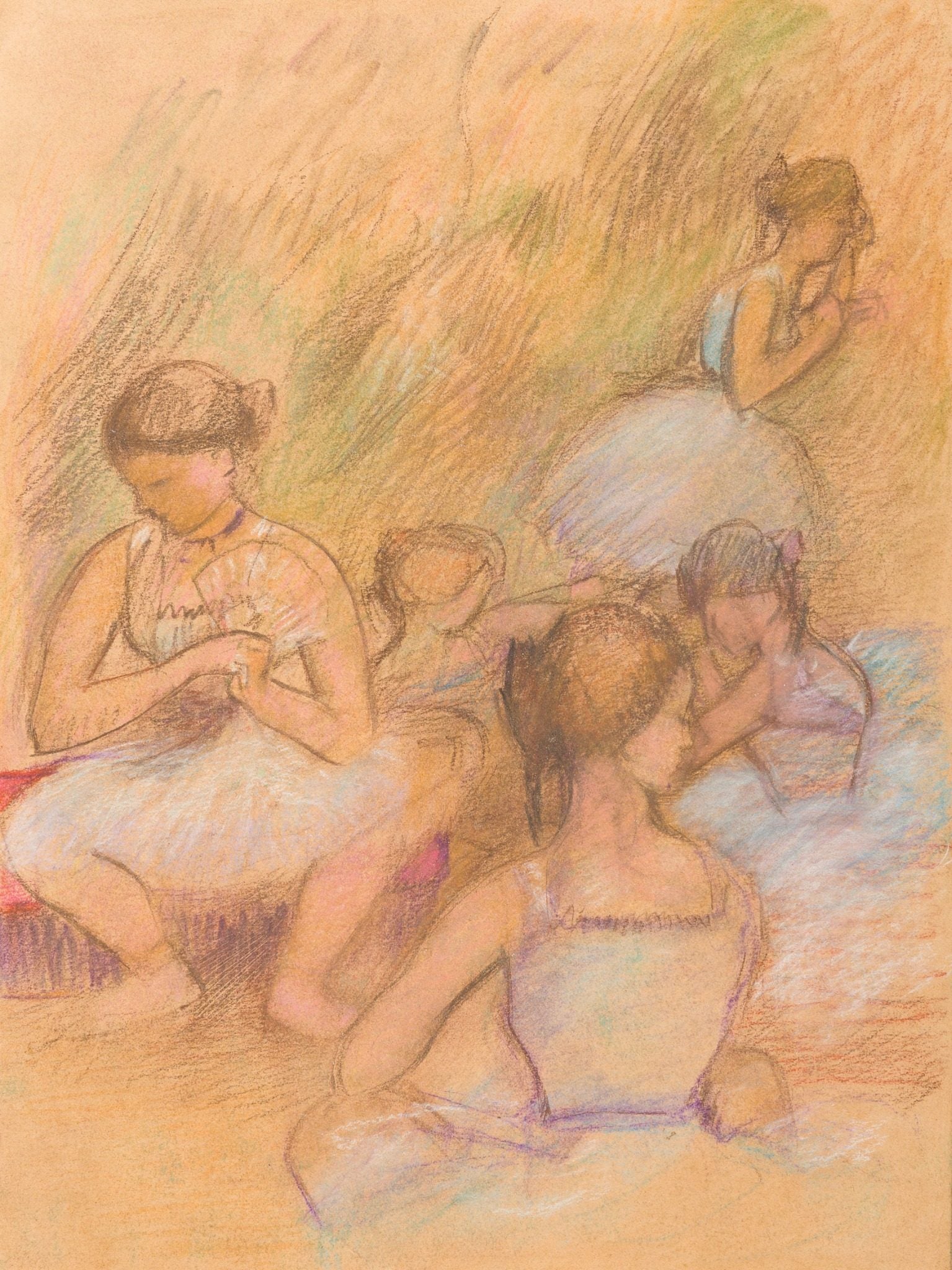Danseuses en répétition - Reproduction Pastel