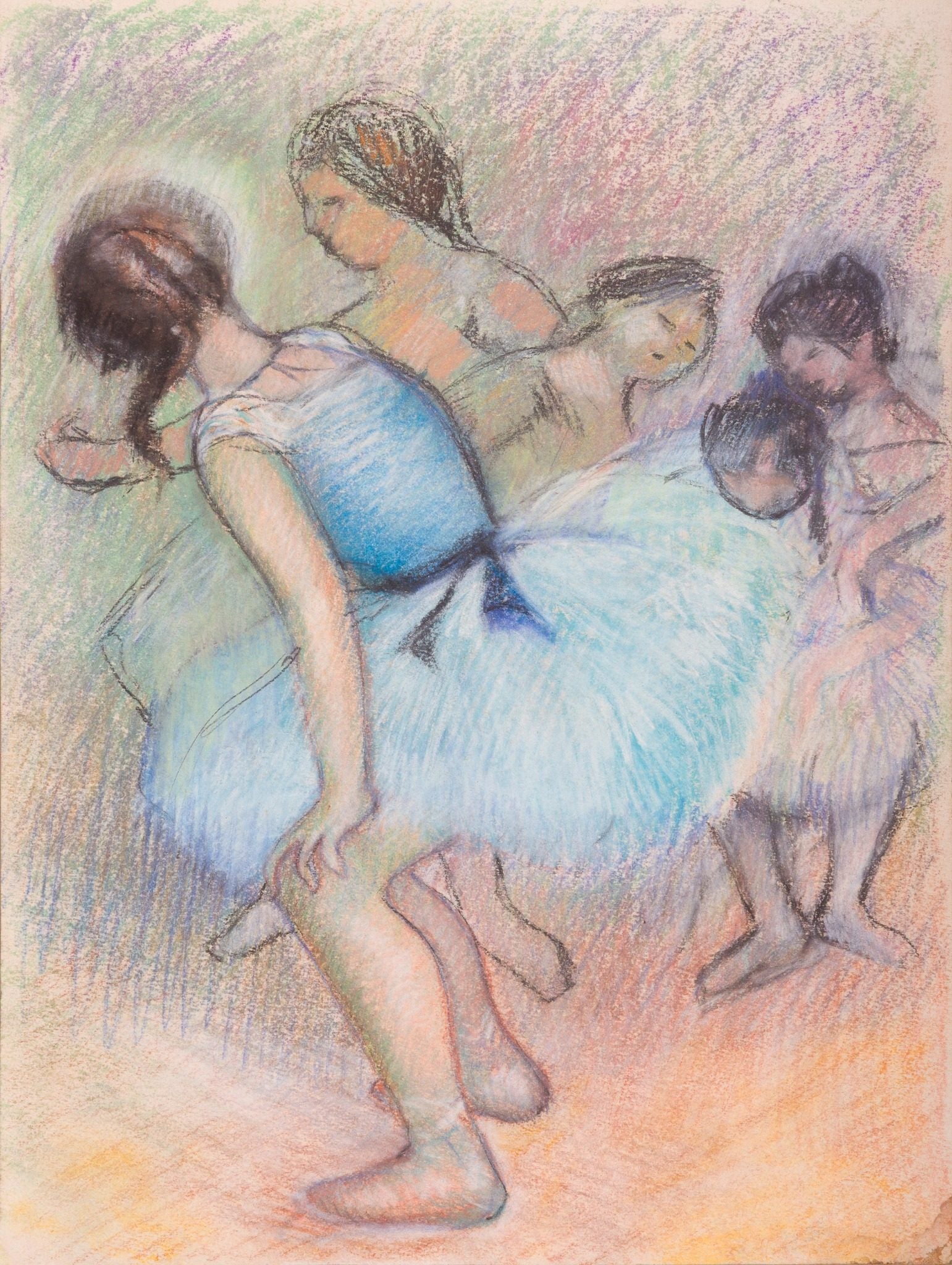 Harmonie des premiers pas — Reproduction d'un pastel
