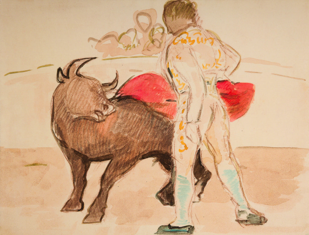 Tableau tauromachie torero en costume de lumière - peinture art espagnol corrida