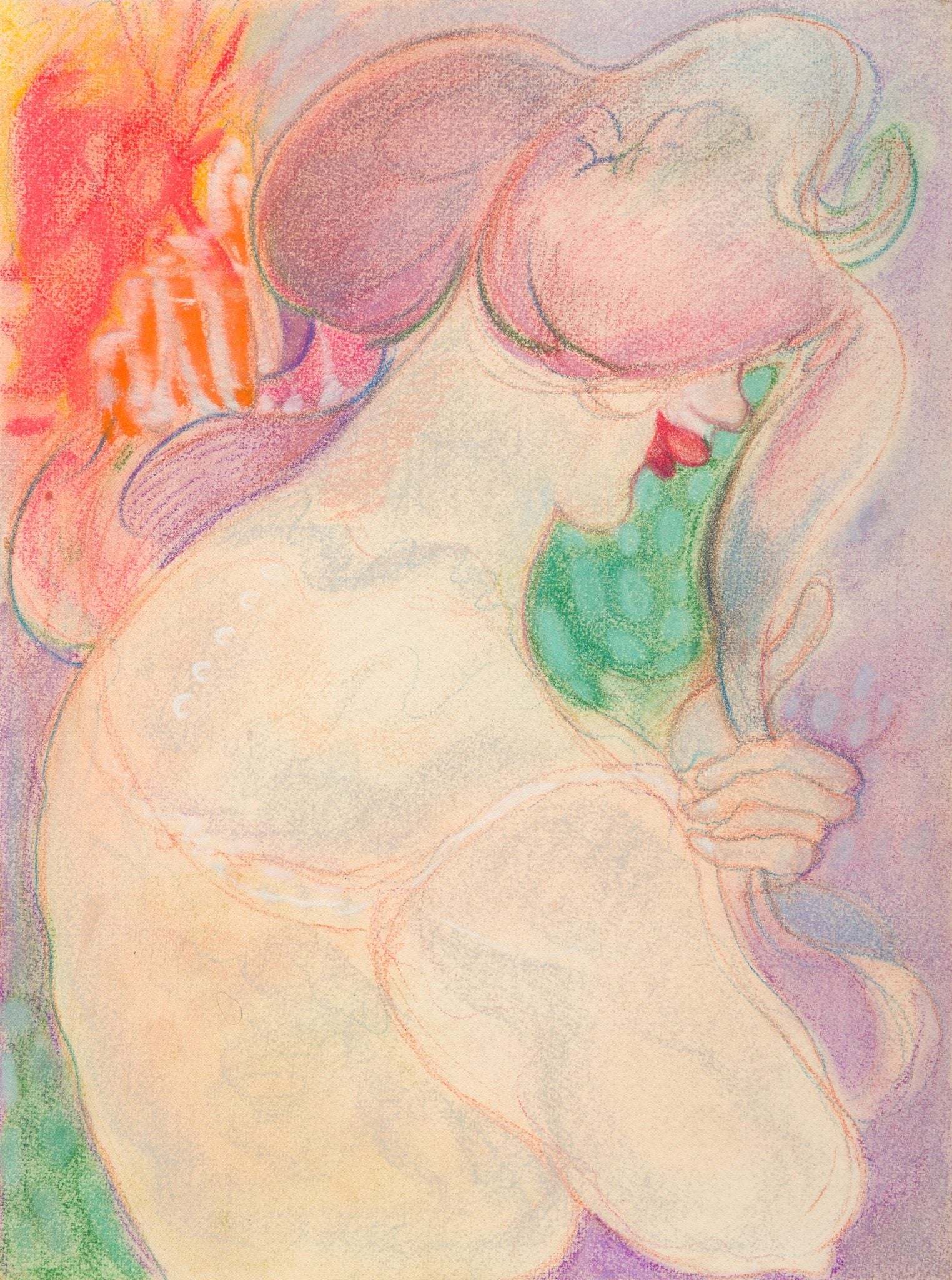 Le secret du miroir — Reproduction d'un pastel