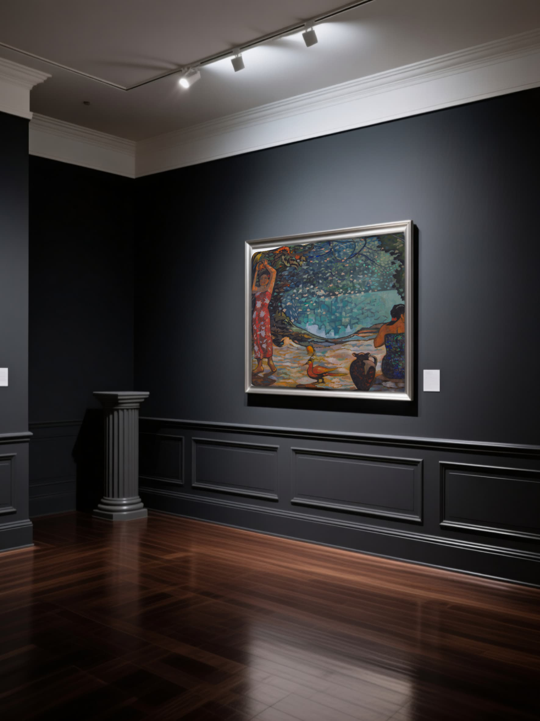 Tableau Tahiti paysage polynésien exotique - peinture art des îles tropicales