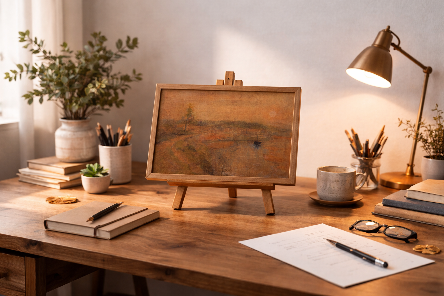 Tableau paysage – Crépuscule sur la Rive